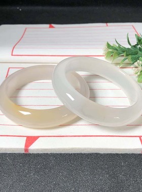 58圈口海洋玉髓手镯天然玛瑙草花