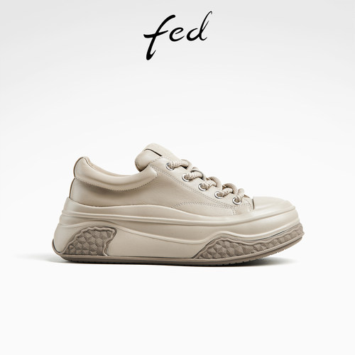fed时尚休闲鞋秋季新款女鞋复古板鞋松糕鞋运动鞋女款D0813-YA155