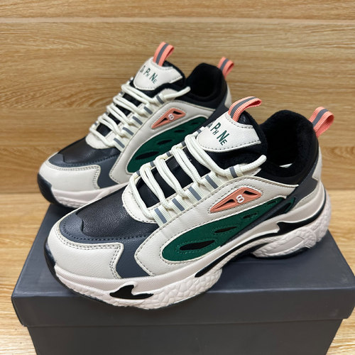 女士休闲鞋厚底老爹鞋加绒运动鞋