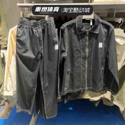 工装复古条纹夹克外套