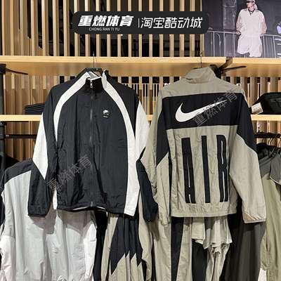 耐克防风印花立领夹克外套