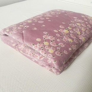 冬被155 推荐 单人被 法兰绒豆豆被 205厘米 外贸柔软保暖玫瑰花