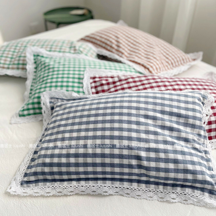 老粗布荞麦壳枕护颈枕纯棉花边枕单人成人枕头护颈锥可拆洗40*60,床上用品,功能枕/保健枕/养生枕,淘宝优惠券,粉丝福利购,淘宝优惠卷