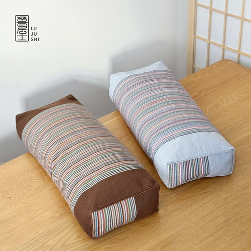 老粗布荞麦壳颈椎枕头