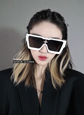 SENIOR GLASSES高级感墨镜女ins网红千禧y2k大框圆脸显瘦太阳镜潮