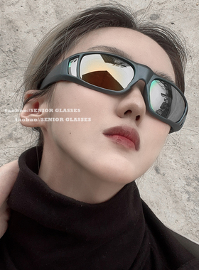 SENIOR GLASSES未来风Y2K甜酷辣妹墨镜潮凹造型骑行太阳眼镜男女