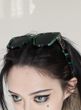 SENIOR GLASSESS欧美质感方形粗框墨镜太阳镜女街拍潮防紫外线