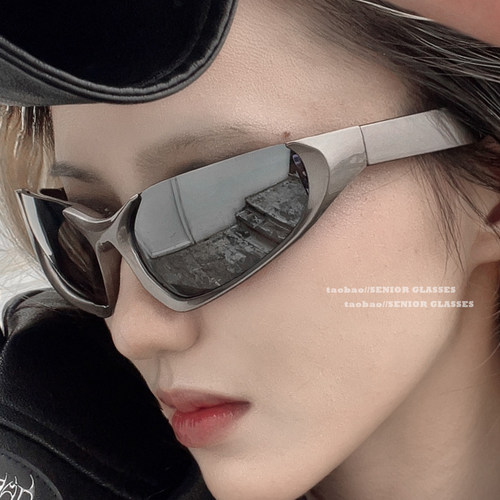 科技感异形朋克防紫外线墨镜男女
