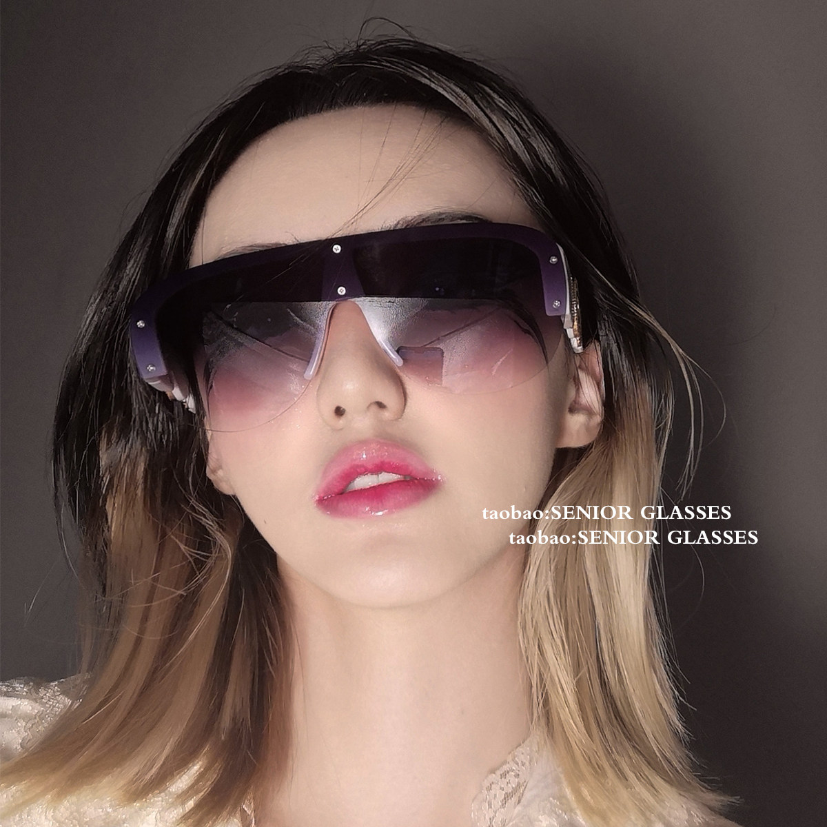 senior glasses欧美风高级感经典墨镜女夏网红街拍圆脸蛤蟆太阳镜