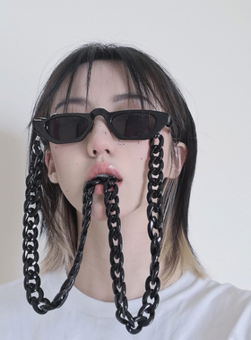 SENIOR GLASSES眼镜链挂脖女嘻哈蹦迪气场潮人亚克力粗链条配饰潮