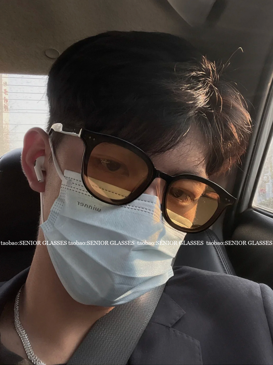 网红明星同款小脸黄色墨镜