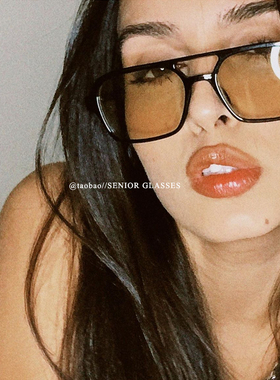 双梁复古方形墨镜防嗮防紫外线