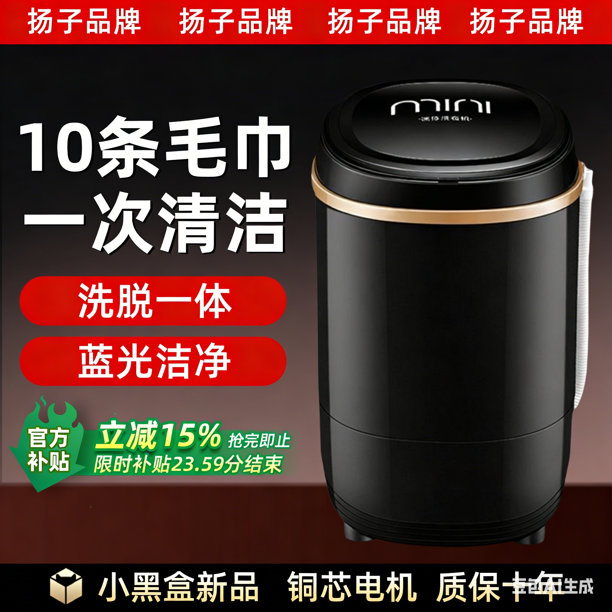 【铜芯电机】扬子小型洗衣机