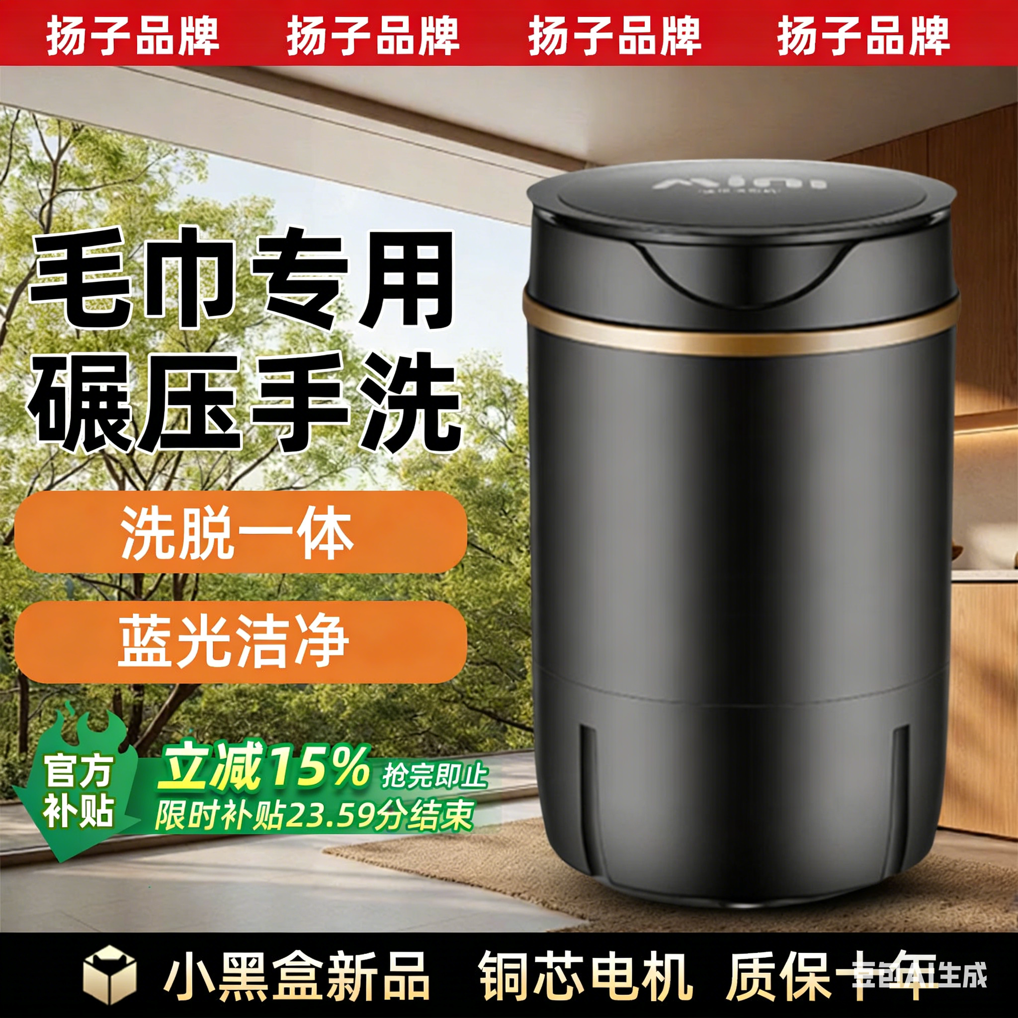 【铜芯电机】扬子小型洗衣机