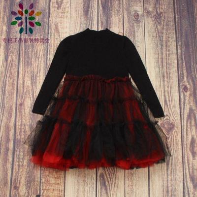 女童年衣红色羊毛混纺连衣裙