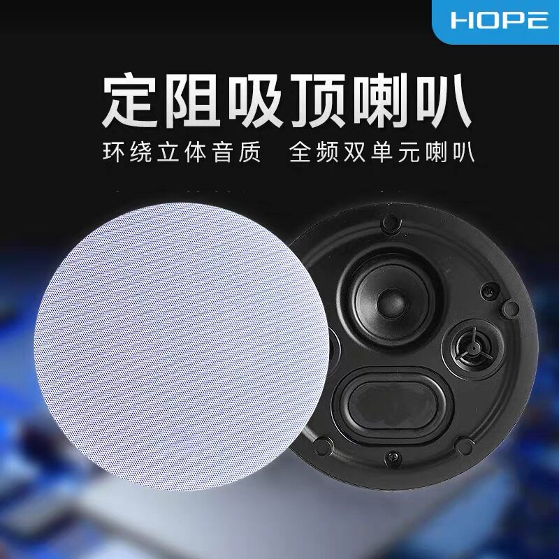 HOPE向往HS600卫生间客厅背景音乐喇叭定阻吊顶吸顶喇叭嵌入音响