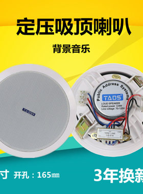 TADS迪声618定压吸顶喇叭吊顶嵌入音响店铺超市广播背景音乐