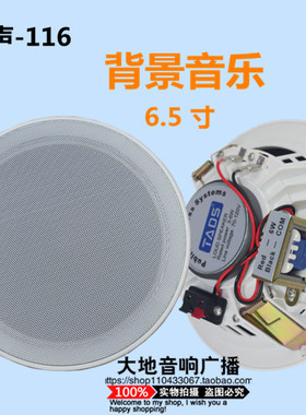 TADS迪声-116吸顶喇叭套装天花吊顶音响蓝牙定压功放背景音乐广播