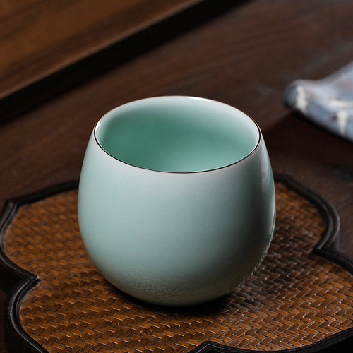 青瓷主人杯单杯大号品茗功夫茶杯