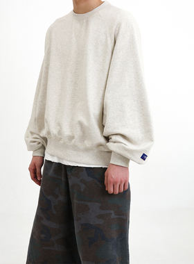 TRIFFER25AW短宽大袖筒卫衣460g慵懒插肩袖男女款