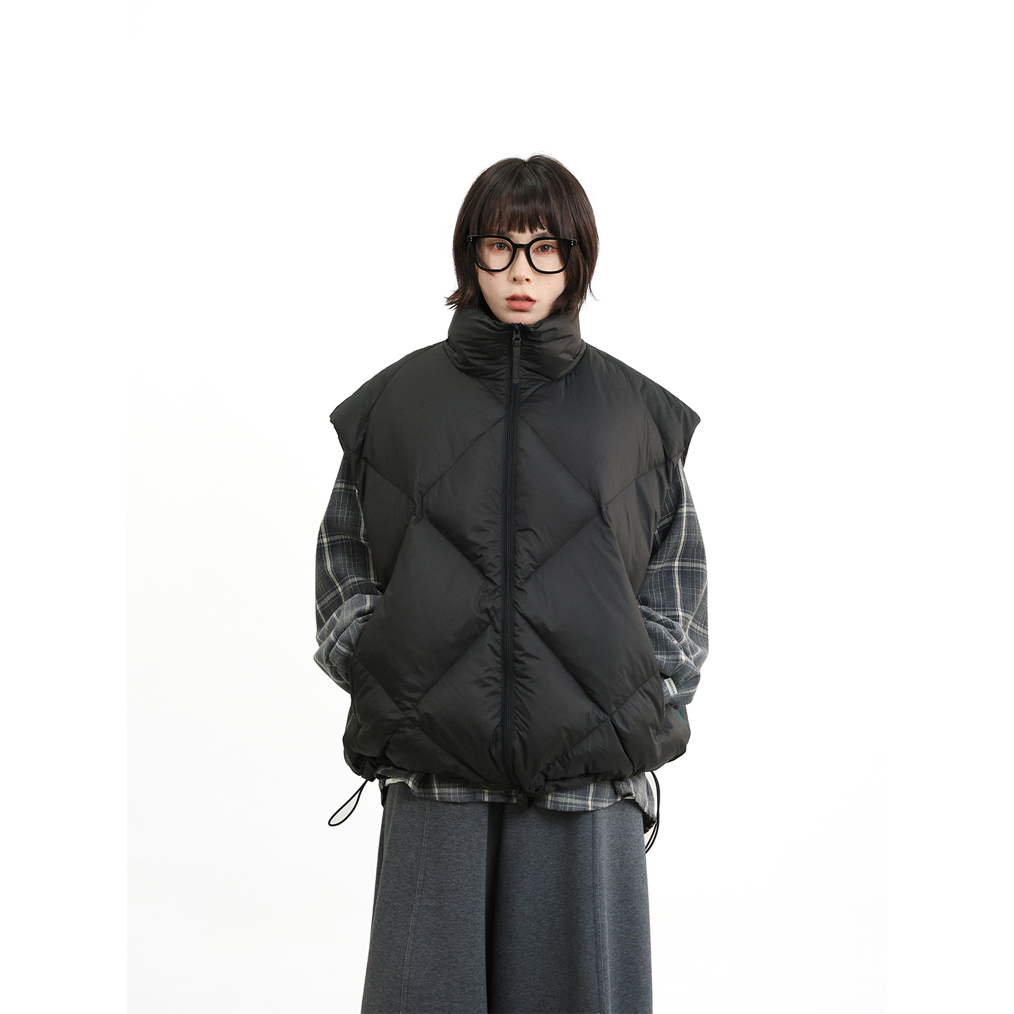 TRIFFER大阔版3XL羽绒马甲90白鸭绒立领男女款