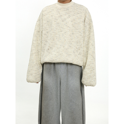 TRIFFER复古中领提花高密针织复古抓绒加厚男女款