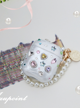 auupoint手工Airpods4pro2复古钻春夏甜美手链耳机壳3代少女心苹果耳机保护套3代硅胶软壳2代