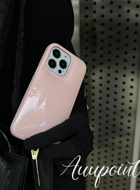 AUUPOINT适用于苹果Iphone14promax亮面肥皂12手机壳时尚粉13pro