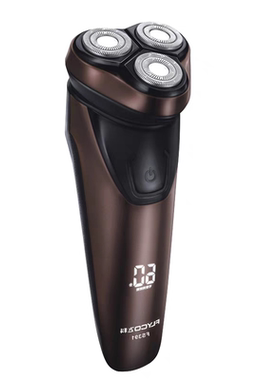 飞科Fs391 全身水洗 1小时快充带鬓角刀三刀头电量显示男士剃须刀