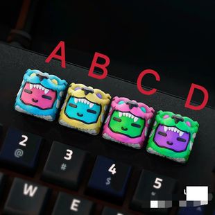 个性 可爱狼孩 打印键帽机械键盘创意立体可爱卡通