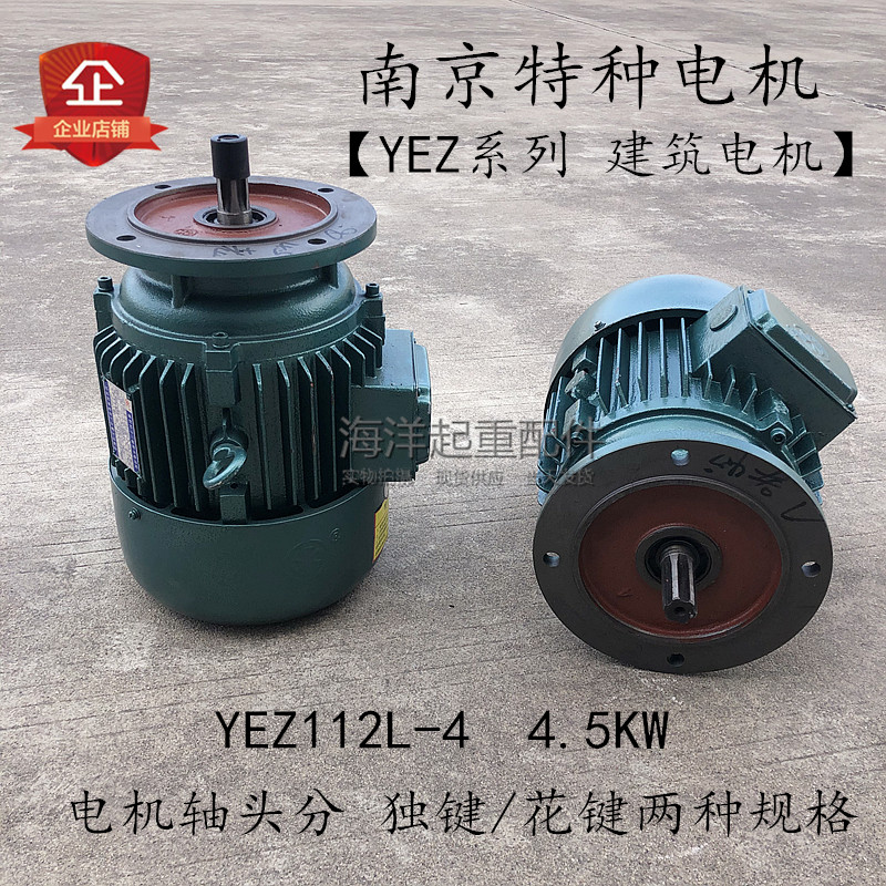 南京特种电机YEZ112L-4 4.5KW提梁机摆线针减速机驱动电机YEZ电机