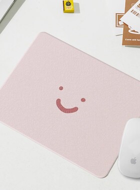 SUYA苏雅微笑硬质鼠标垫小号女生高颜值便携办公室桌垫电脑可爱