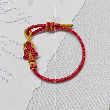 纯手工编织属马本命年红绳编织绳生佛公福禄手绳男女礼物绳