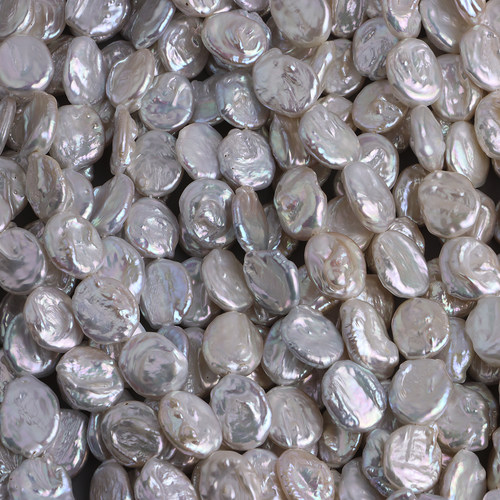 极光炫彩14-15mm异形方块 天然淡水巴洛克珍珠 偏椭圆方形diy配件