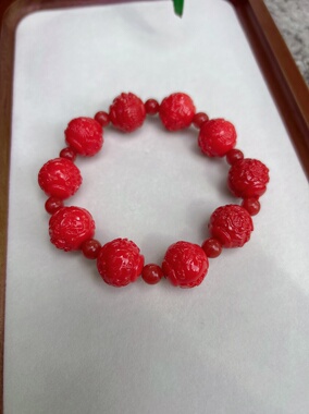 高端凤穿牡丹雕刻吉祥手链男女款时尚名族风手串转运手串礼物冷门