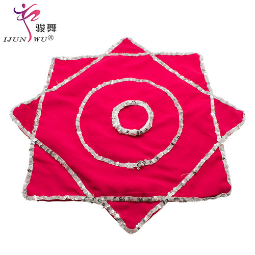 广场舞考级红手绢东北秧歌舞蹈跳舞手帕亮片麻纱二人转八角巾