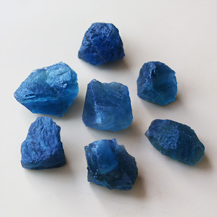 天然蓝萤石原石摆件蓝绿色矿石标本香薰阔香石鱼缸花盆造景观赏