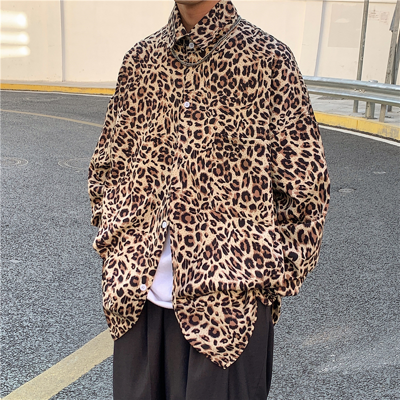 Leopard Print Shirt casual coat in spring