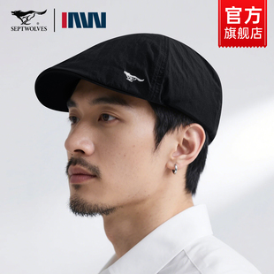 七匹狼帽子男士贝雷帽前进帽男款鸭舌帽休闲秋天户外时尚2025新款