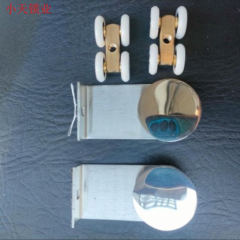 吊滑轮五金配件轨道玻璃门推拉门卫生间浴室房铜轮老式小滑轮.