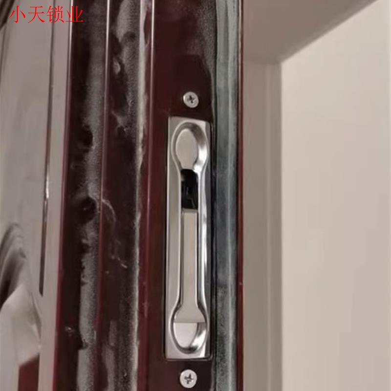 锁暗插销不锈钢门防盗大门天地子母门双开门防火加厚老式中控门.