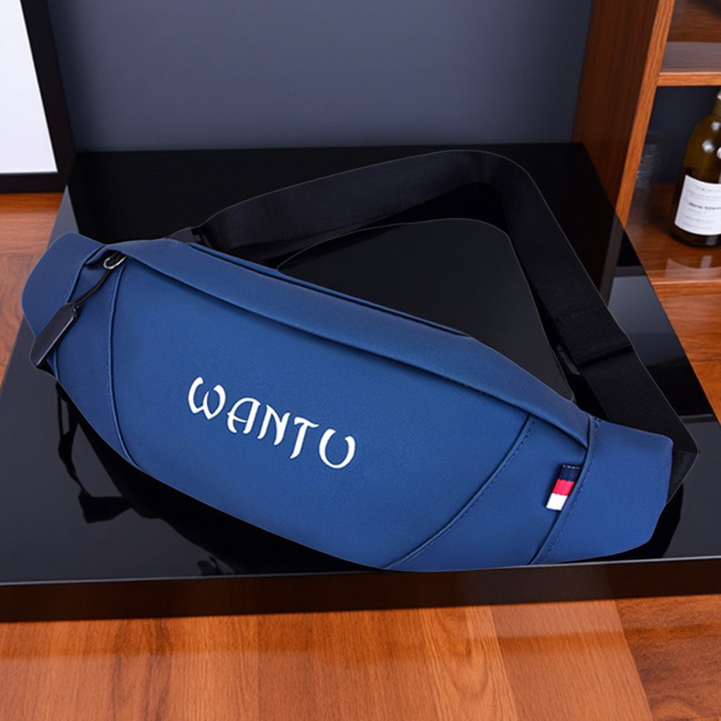 新款户外运动休闲旅游单肩斜挎小背包简约轻便牛津布男女通用腰包