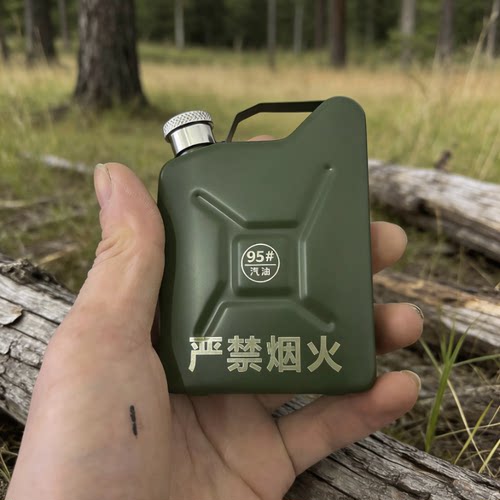 新款出口迷你油桶造型水壶304不锈钢水瓶露营防漏便携创意酒壶