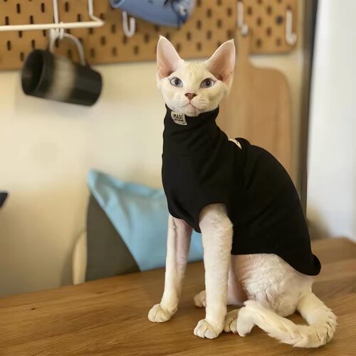 秋冬德绒高领猫狗家居服