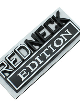 汽车越野改装垃圾盒徽章REDNECK EDITION金属四驱车身贴侧门标