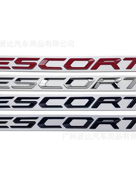 ESCORT车标 适用于福特福睿斯改装ESCORT金属英文字母后尾箱贴标