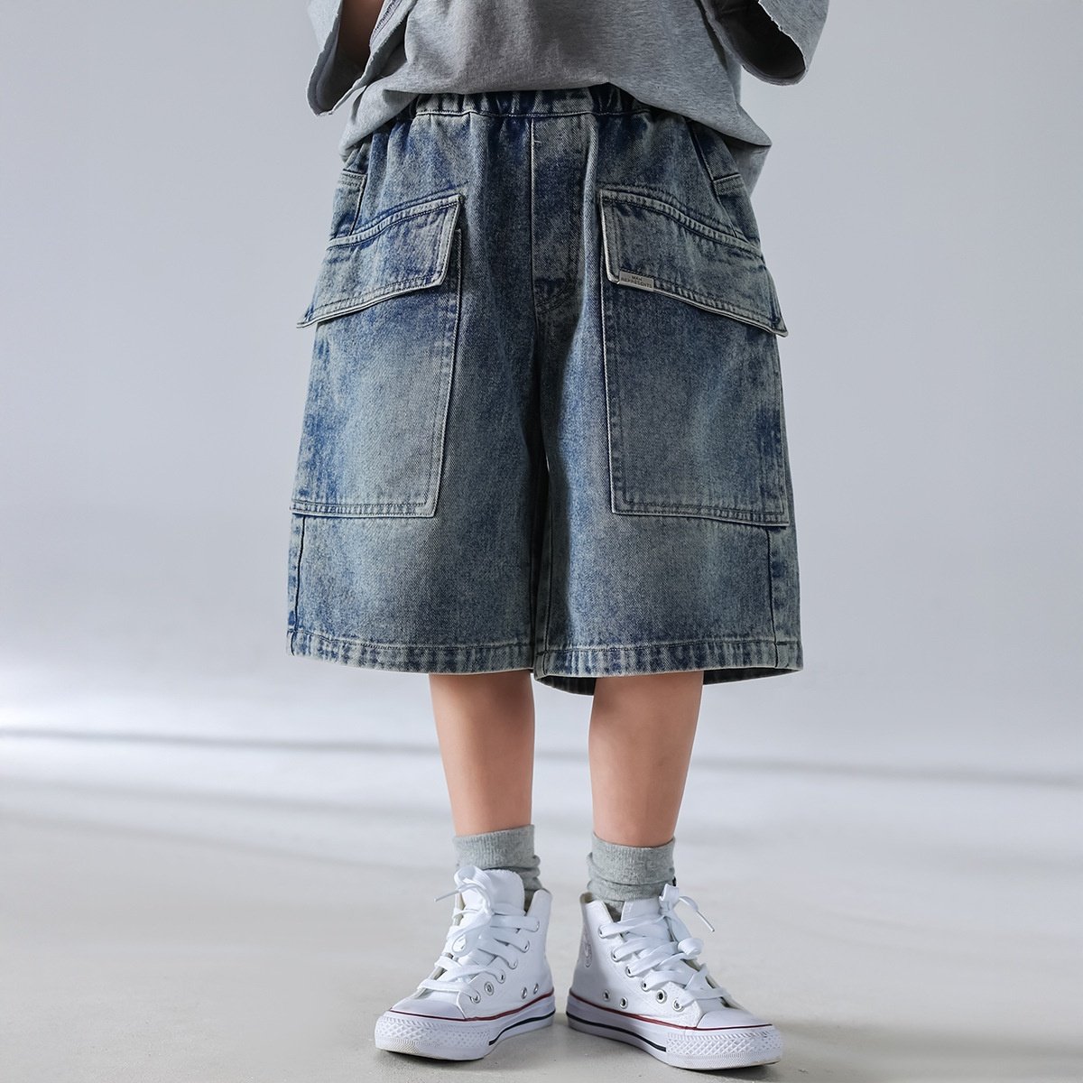 男童短裤夏季儿童韩版童装2025新款夏装潮牌个性工装牛仔裤宽松,童装/婴儿装/亲子装,儿童牛仔裤,淘宝优惠券,粉丝福利购,淘宝优惠卷