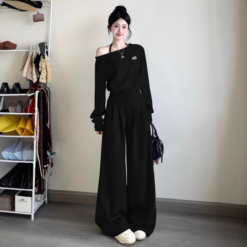 韩版宽松显瘦时尚运动套装女春秋学生炸街跑步卫衣休闲两件套长裤