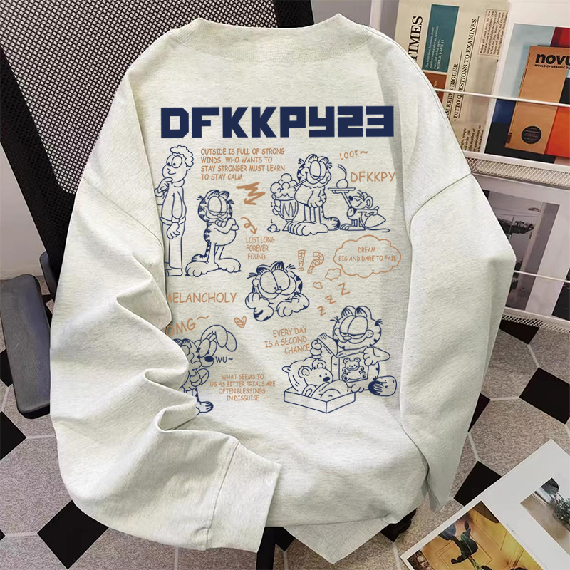 束口重磅纯棉长袖T恤男女