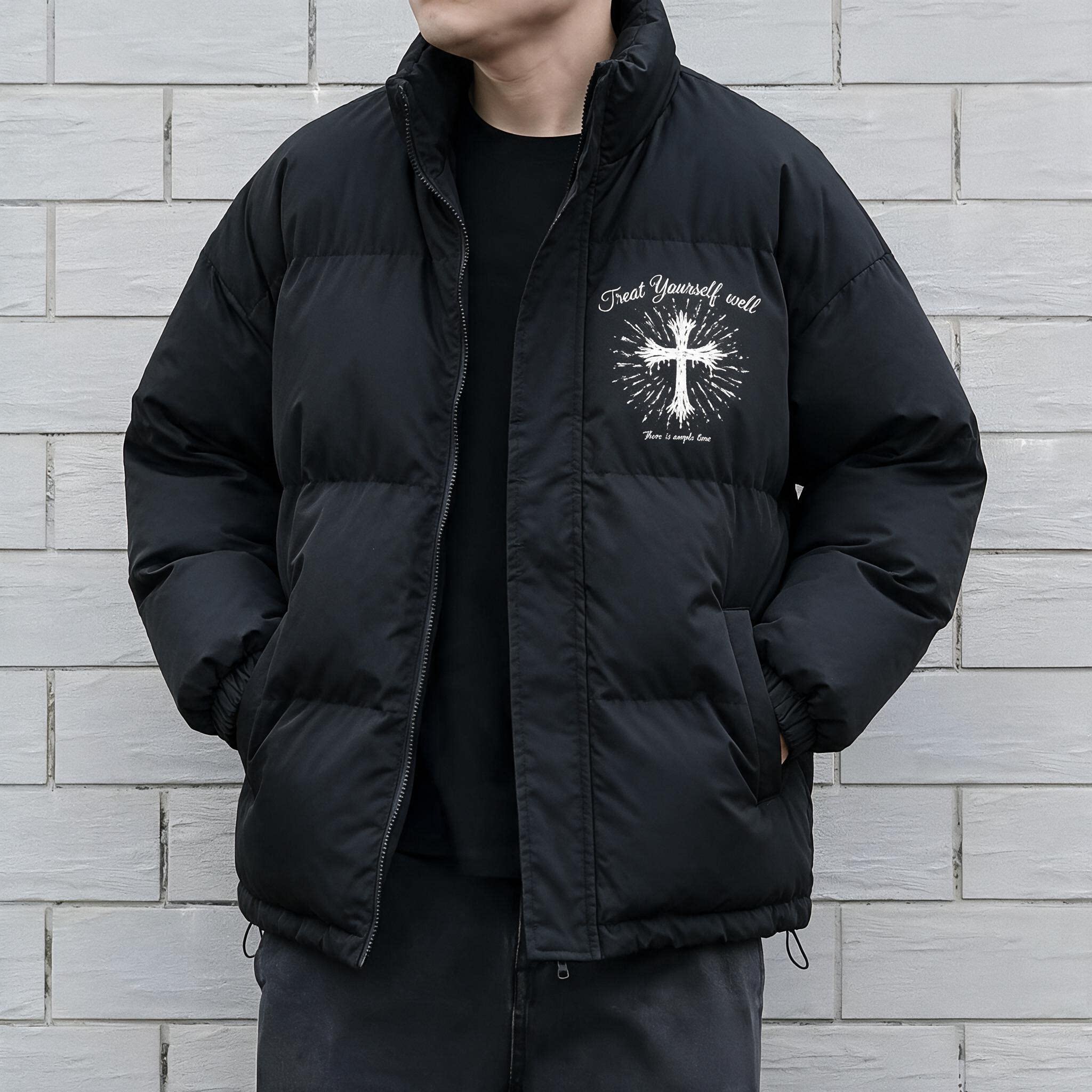 美式潮牌加厚保暖外套港风复古棉服男女秋冬季新款宽松痞帅上衣服